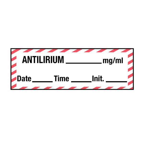 Tape, Antilirium 1/2" x 500" White w/Red stripes & Black